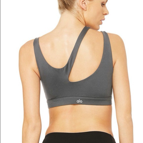 ALO Yoga Other - Alo Yoga Peak Sports Bra Active Crop Streetwear Top Charcoal Gray